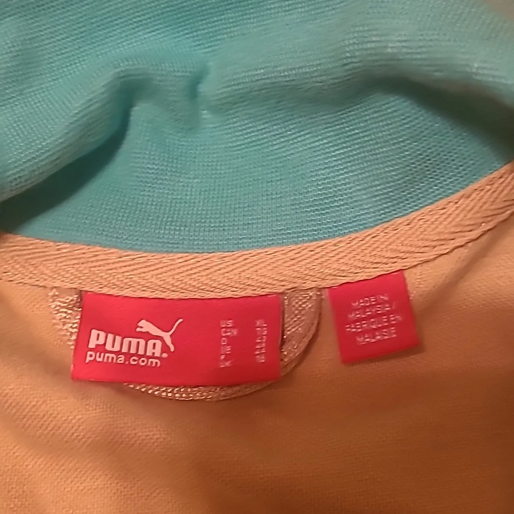 Vintage Puma Gold and Teal Tracksuit Jacket Size XL